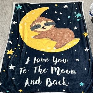 Sloth Moon and Stars Blanket